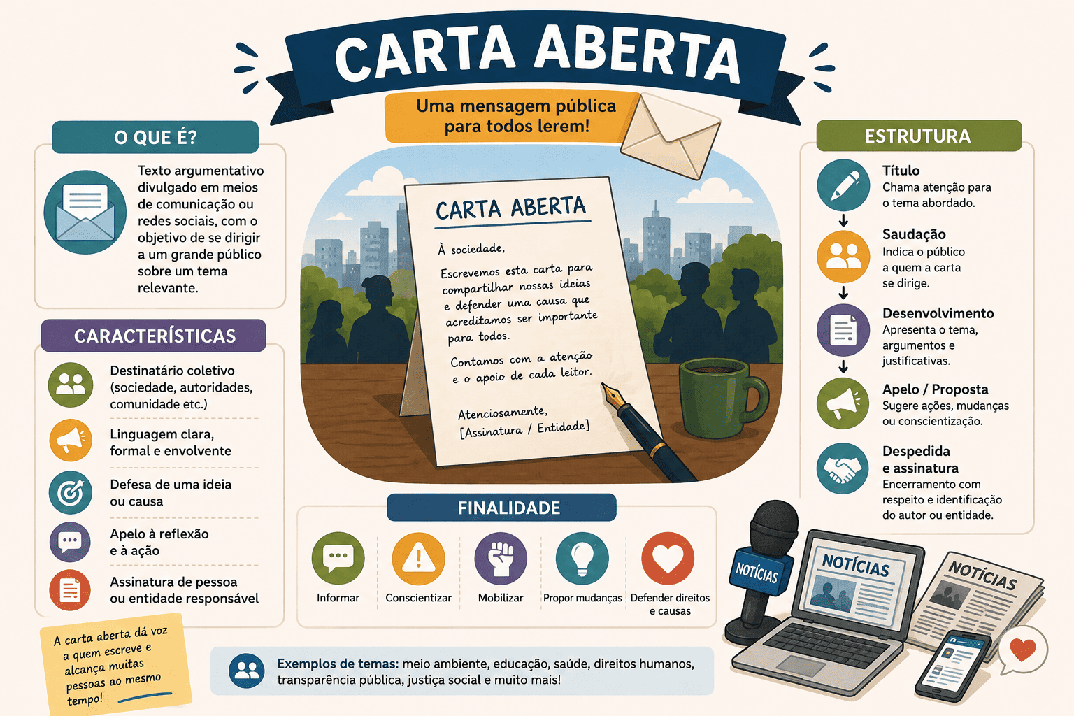 Carta Aberta: O que é, Como Fazer, Estrutura e Dicas para Redação