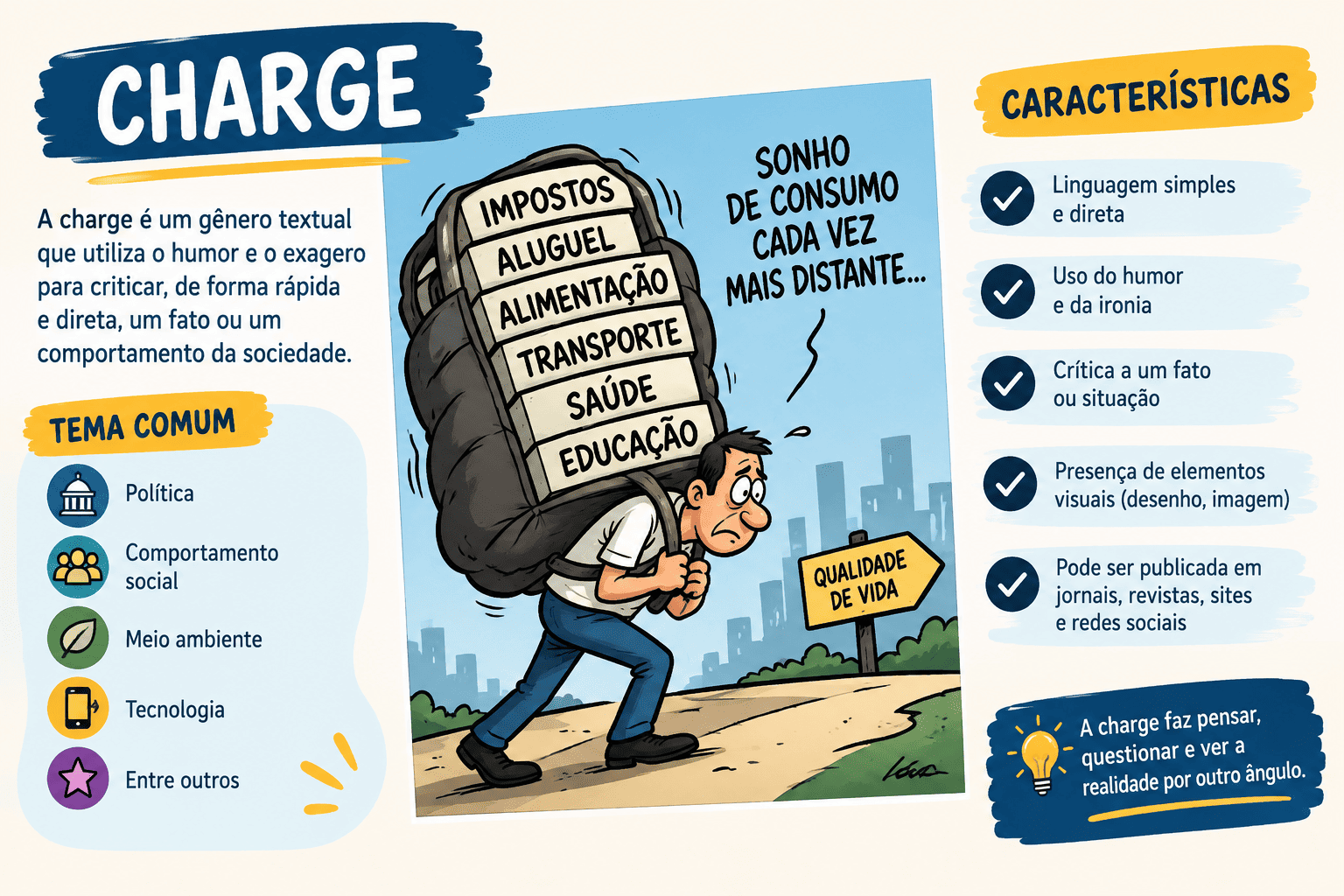 Charge: O que é o Gênero Textual, Características e Como Interpretar