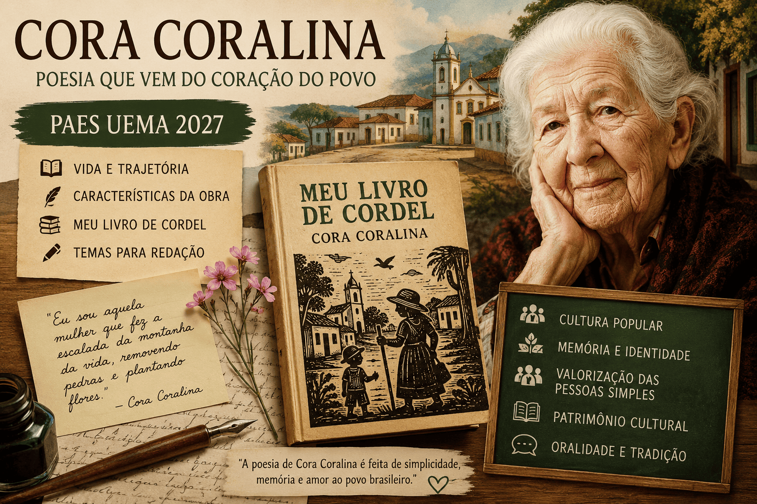 Cora Coralina e sua importância para o PAES UEMA 2027