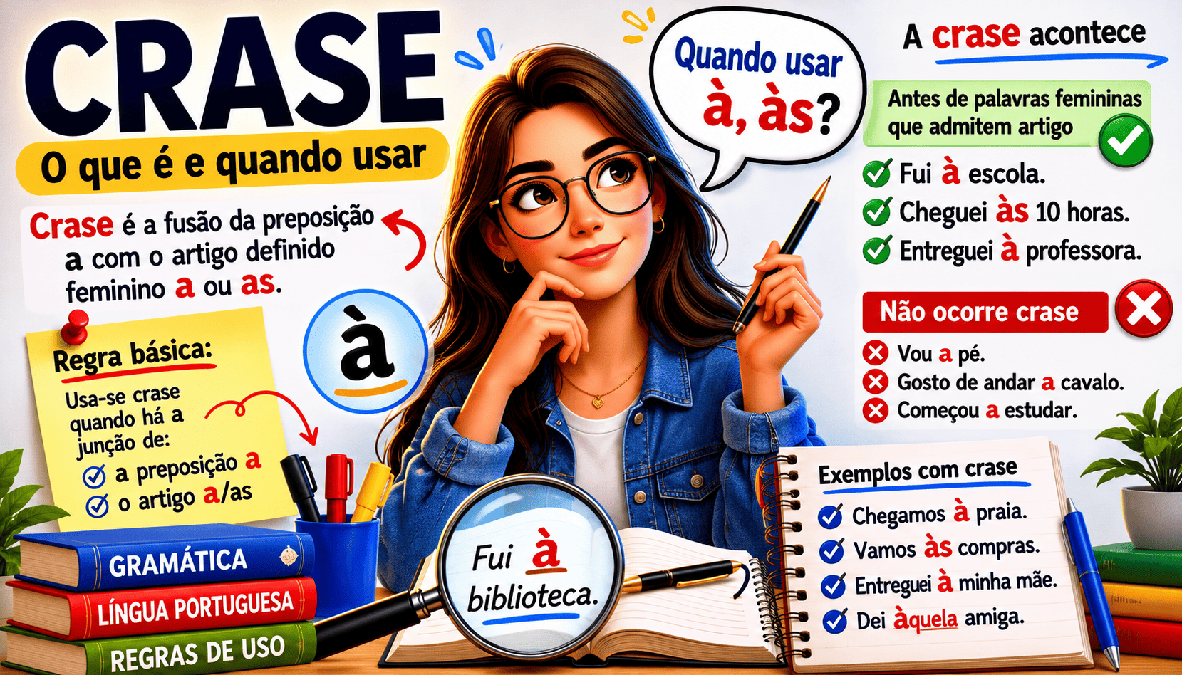 Crase: o que é, quando usar, regras e exemplos
