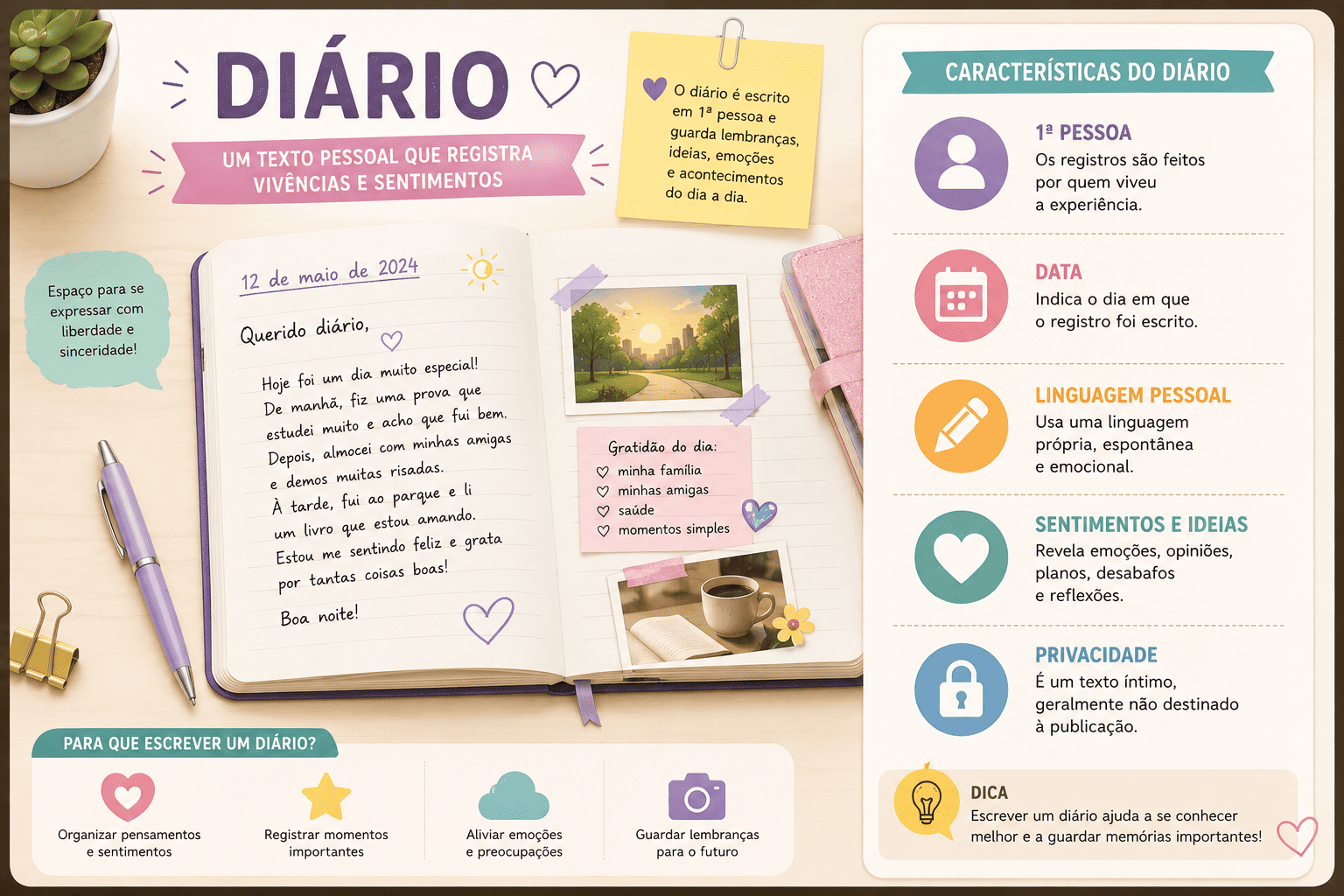 Diário: O que é o Gênero Textual, Características e Estrutura