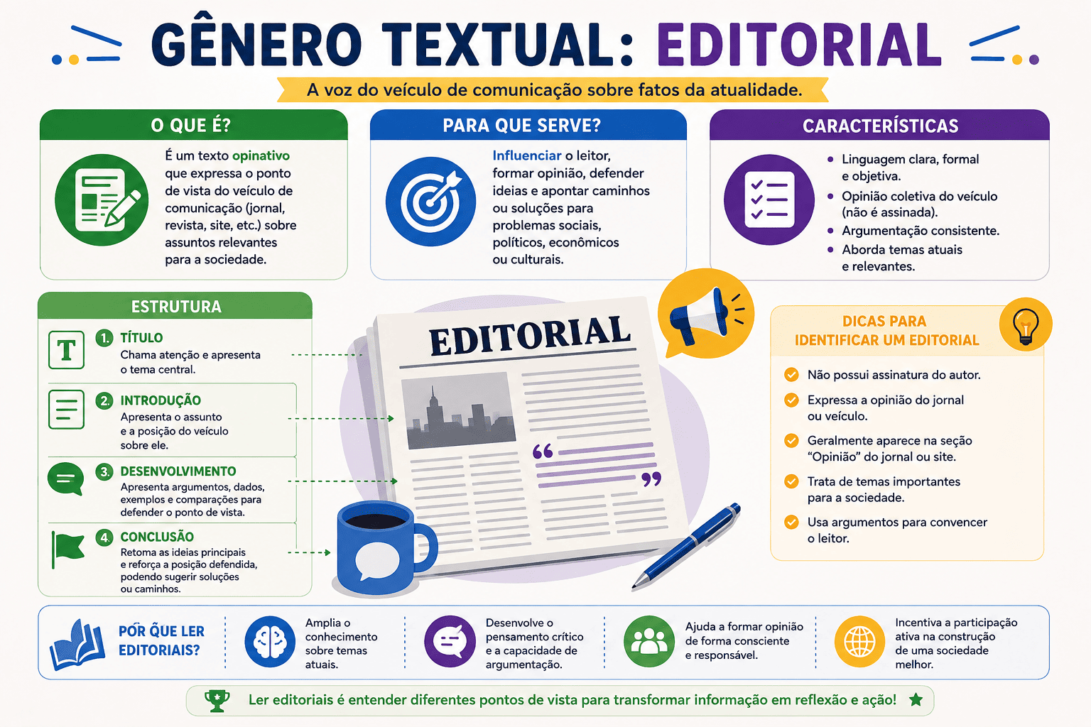 Editorial: O que é, Características, Estrutura e Diferenças