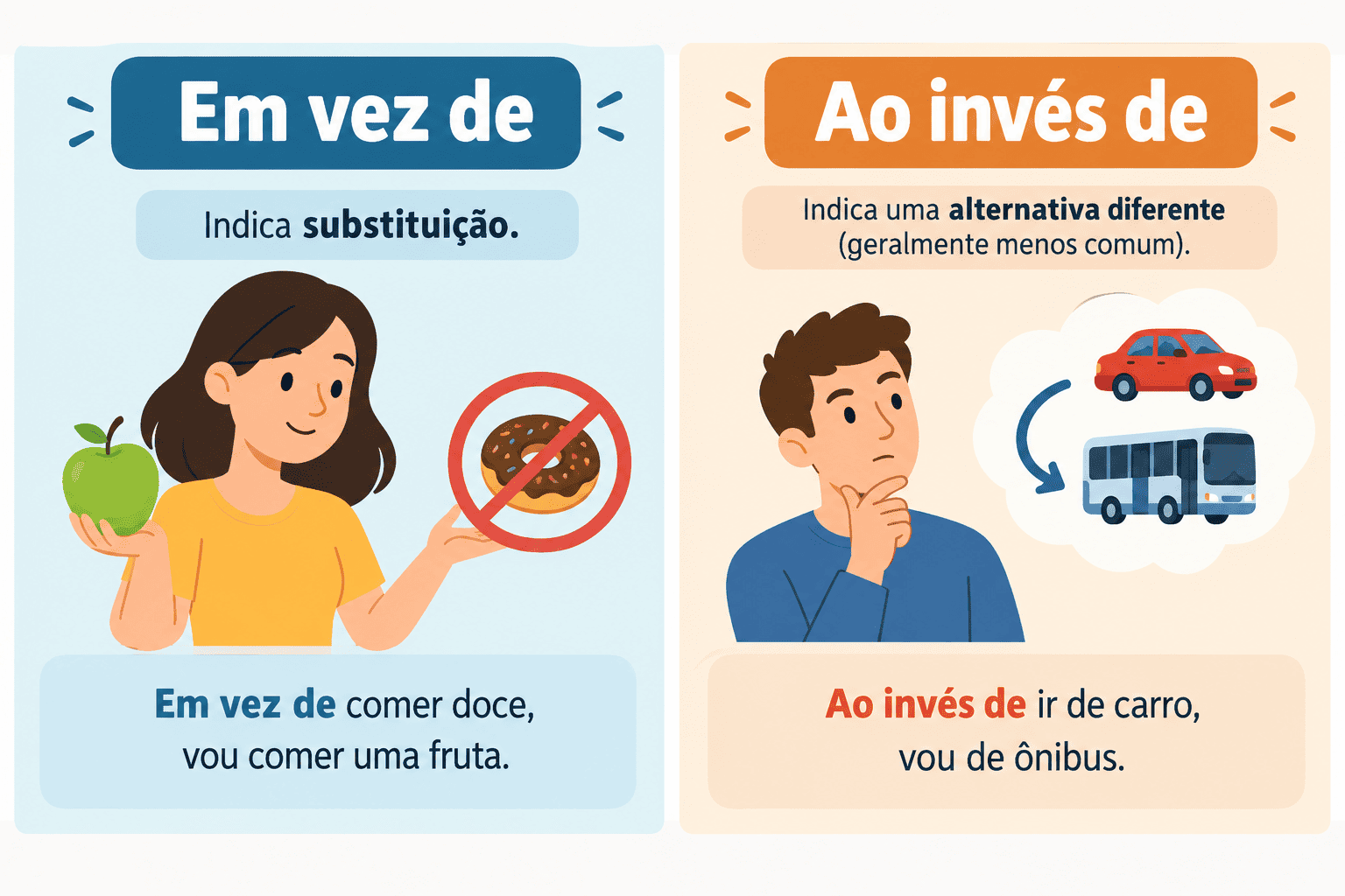 Em Vez De ou Ao Invés De: Diferenças e Quando Usar Cada Um
