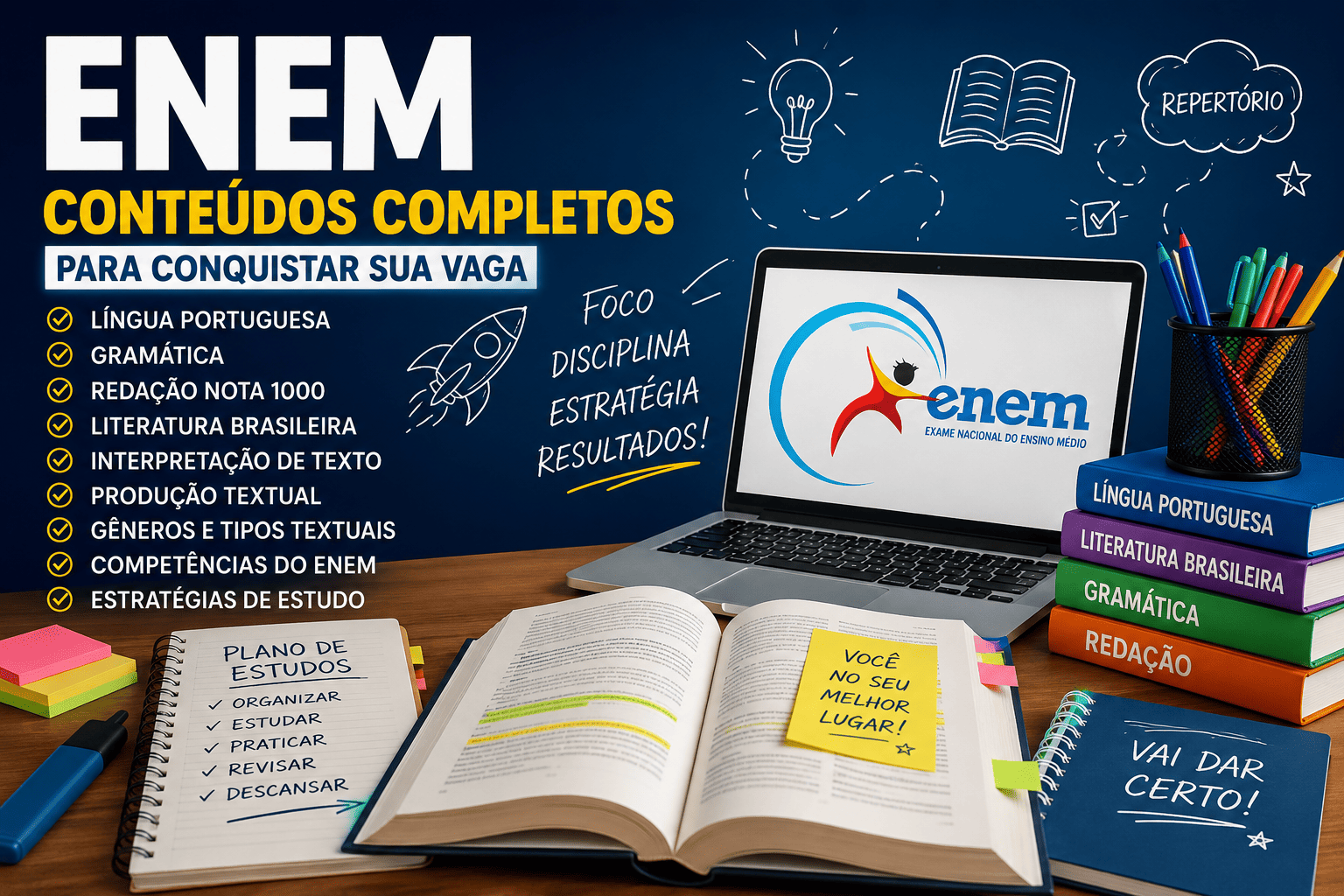 Conteúdos completos para o ENEM