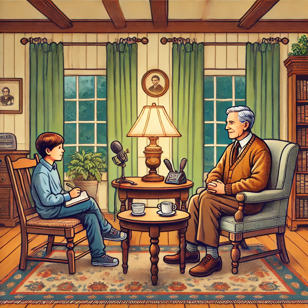 Atividade: Entrevista na comunidade Ilustração de uma entrevista