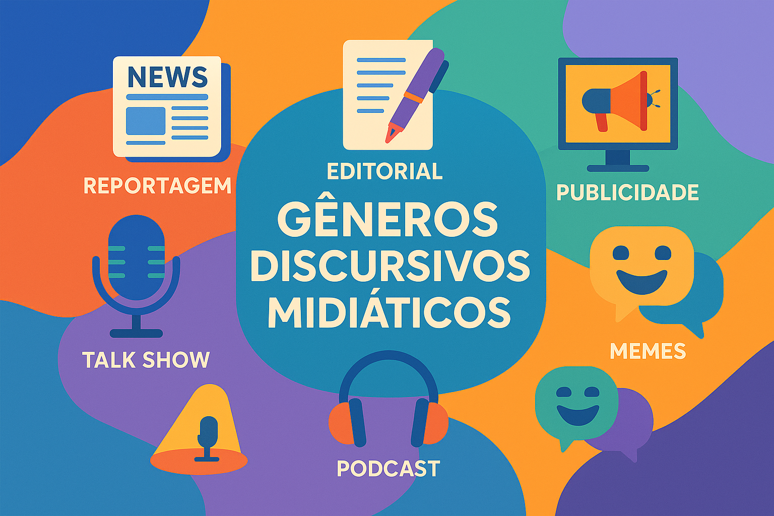 Ilustração sobre gêneros discursivos midiáticos