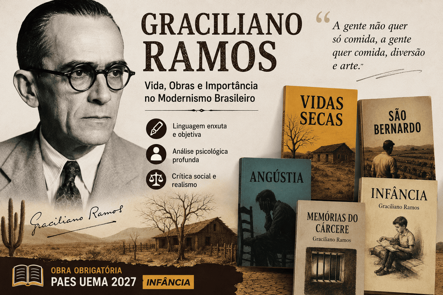 Graciliano Ramos vida obras características e importância para a literatura brasileira