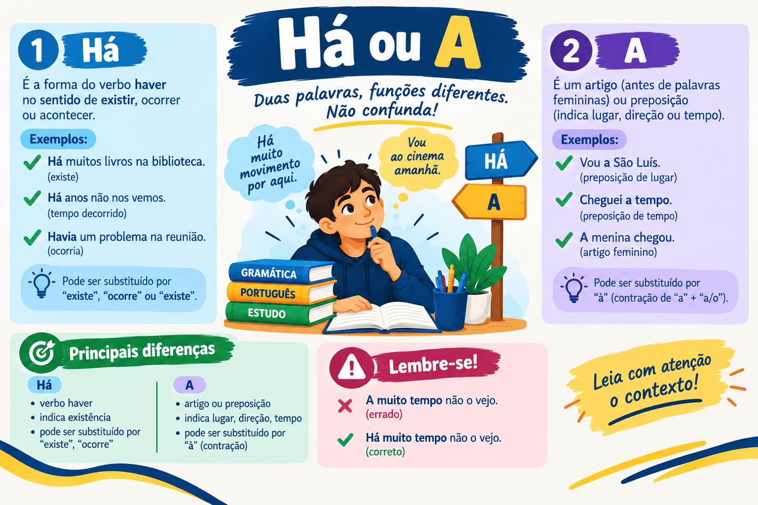 Há ou A: Quando Usar, Diferenças e Regras Práticas