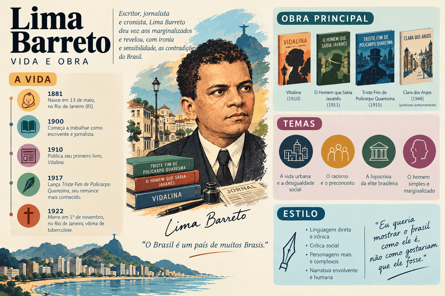 Lima Barreto: biografia, obras, características literárias e legado