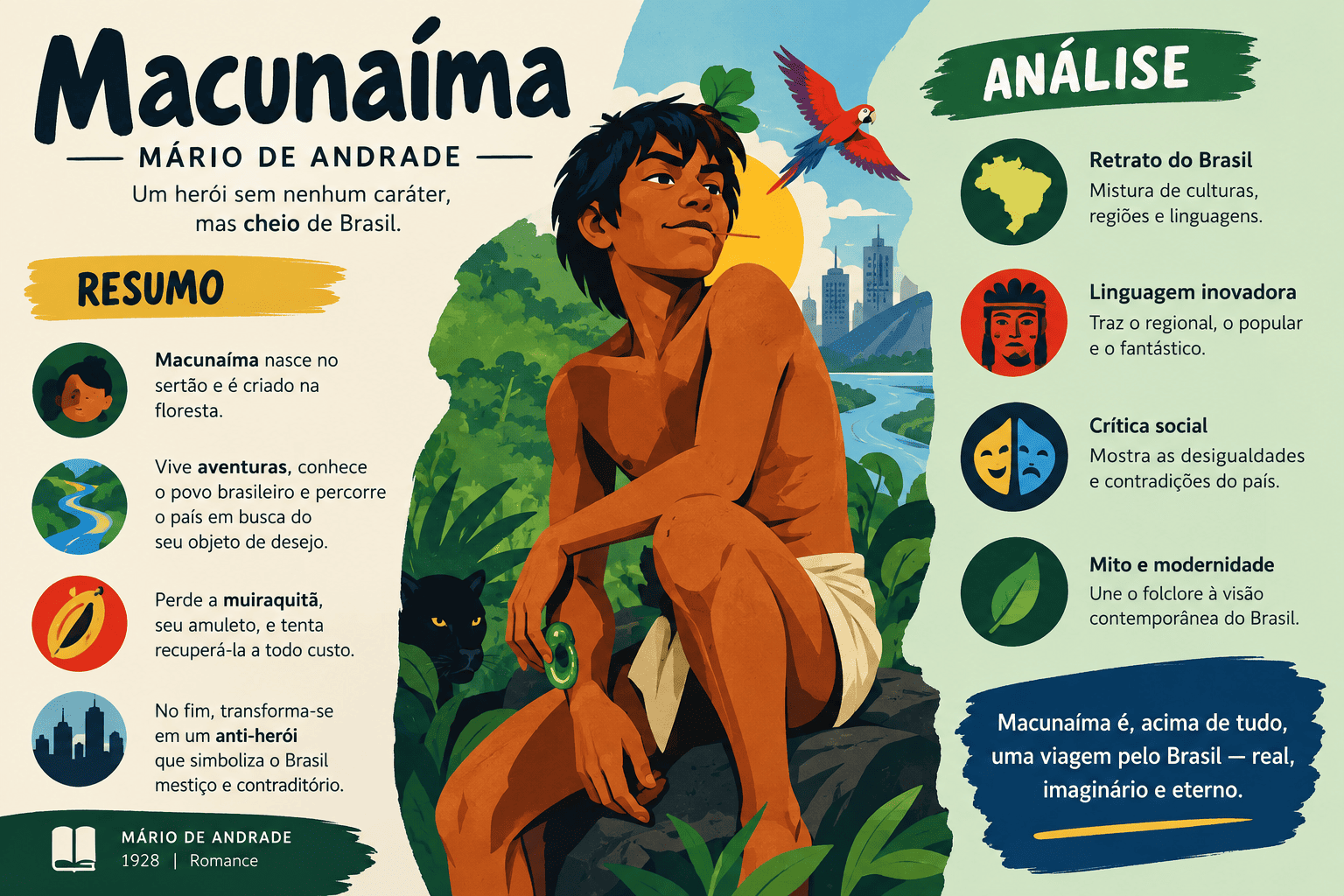 Macunaíma, de Mário de Andrade, resumo, personagens e análise