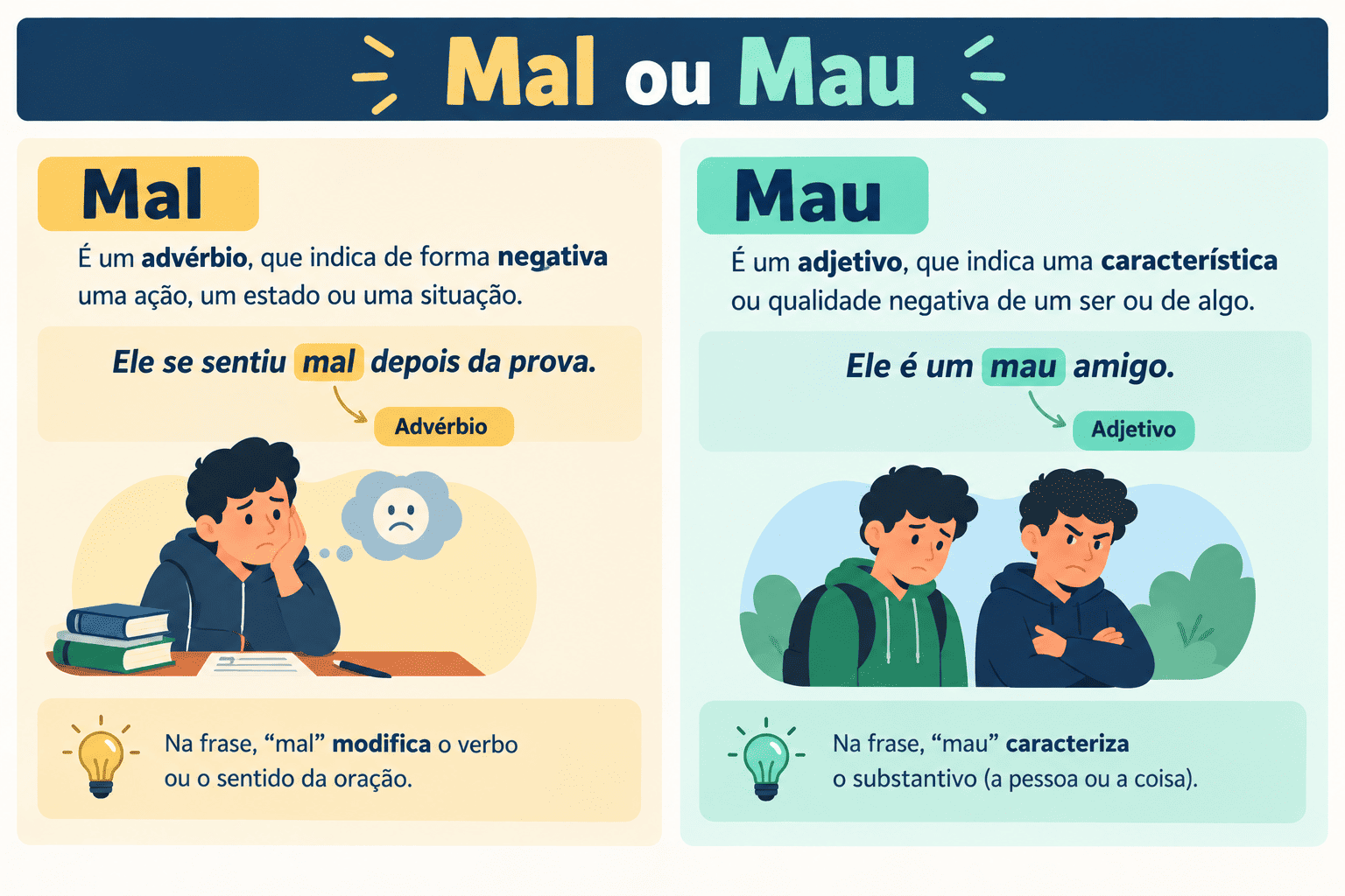Mal ou Mau: Qual a Diferença e Como Usar Corretamente