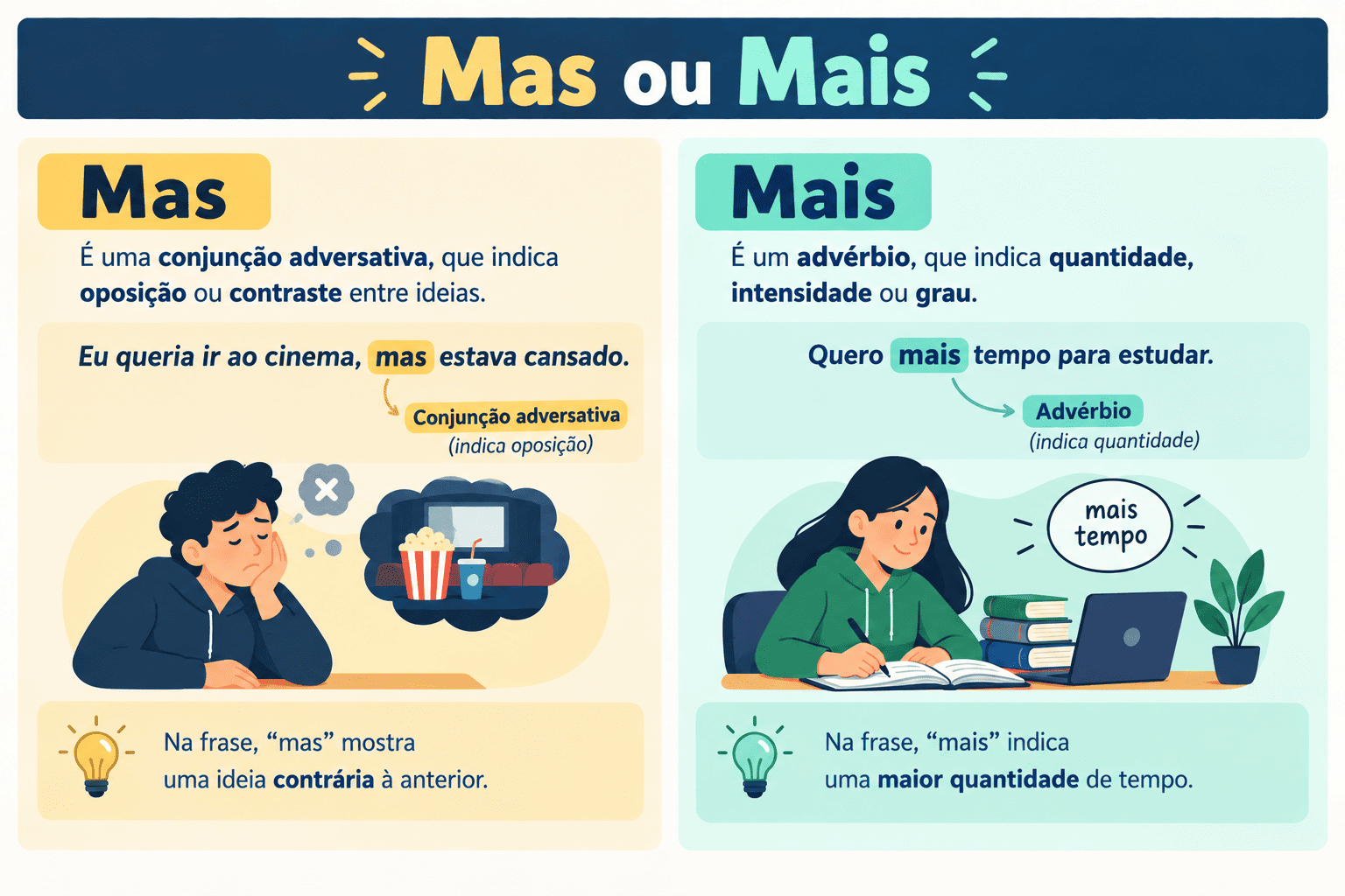 Mas ou Mais: Qual a Diferença, Regras de Uso e Como Não Confundir