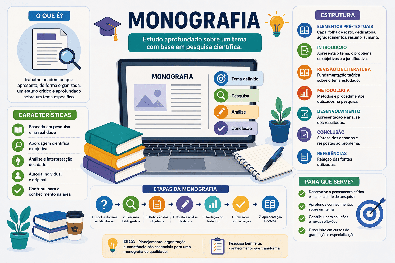 Monografia: O que é, Características, Estrutura ABNT e Como Fazer