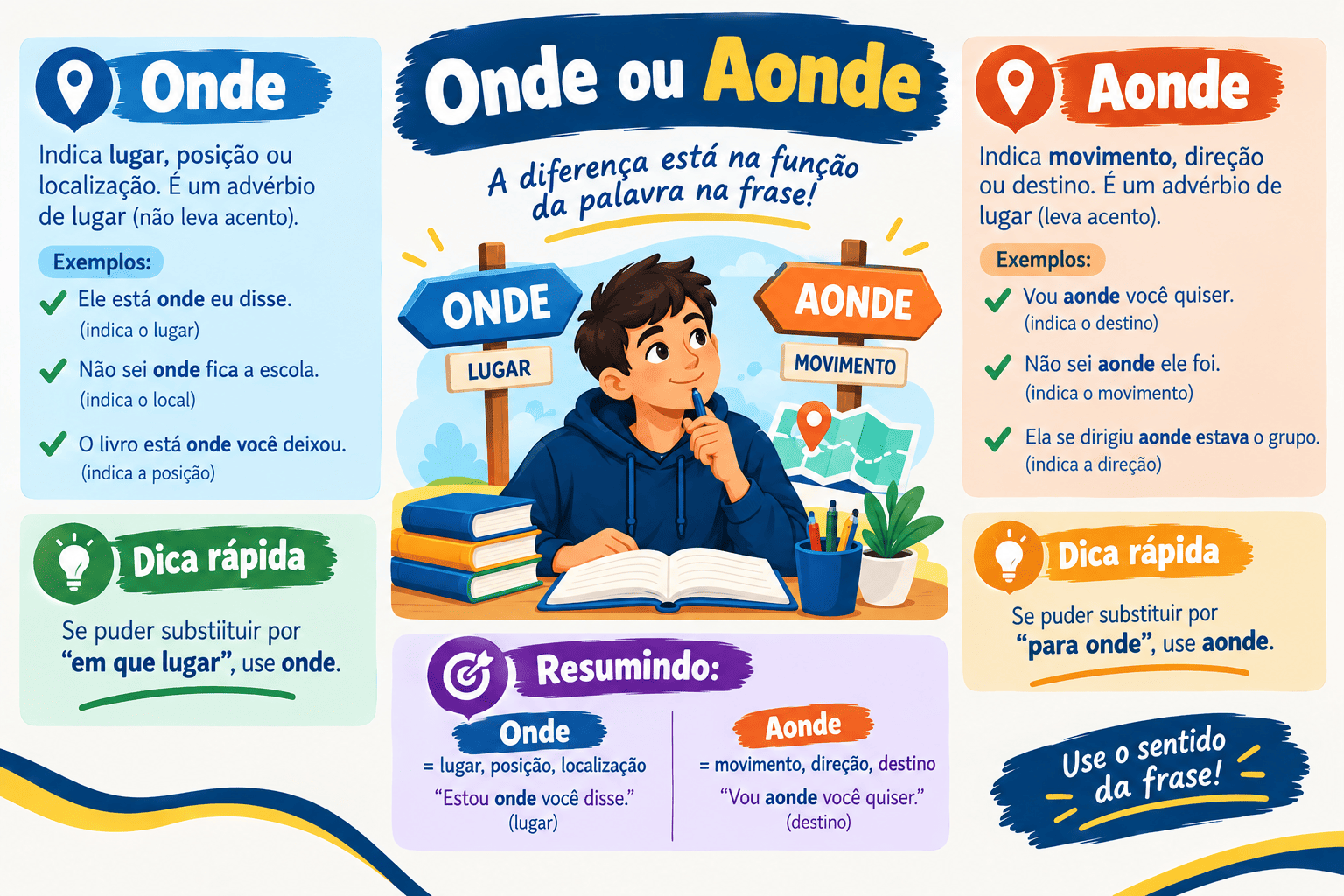 Onde ou Aonde: Quando Usar, Diferenças e Regras Práticas
