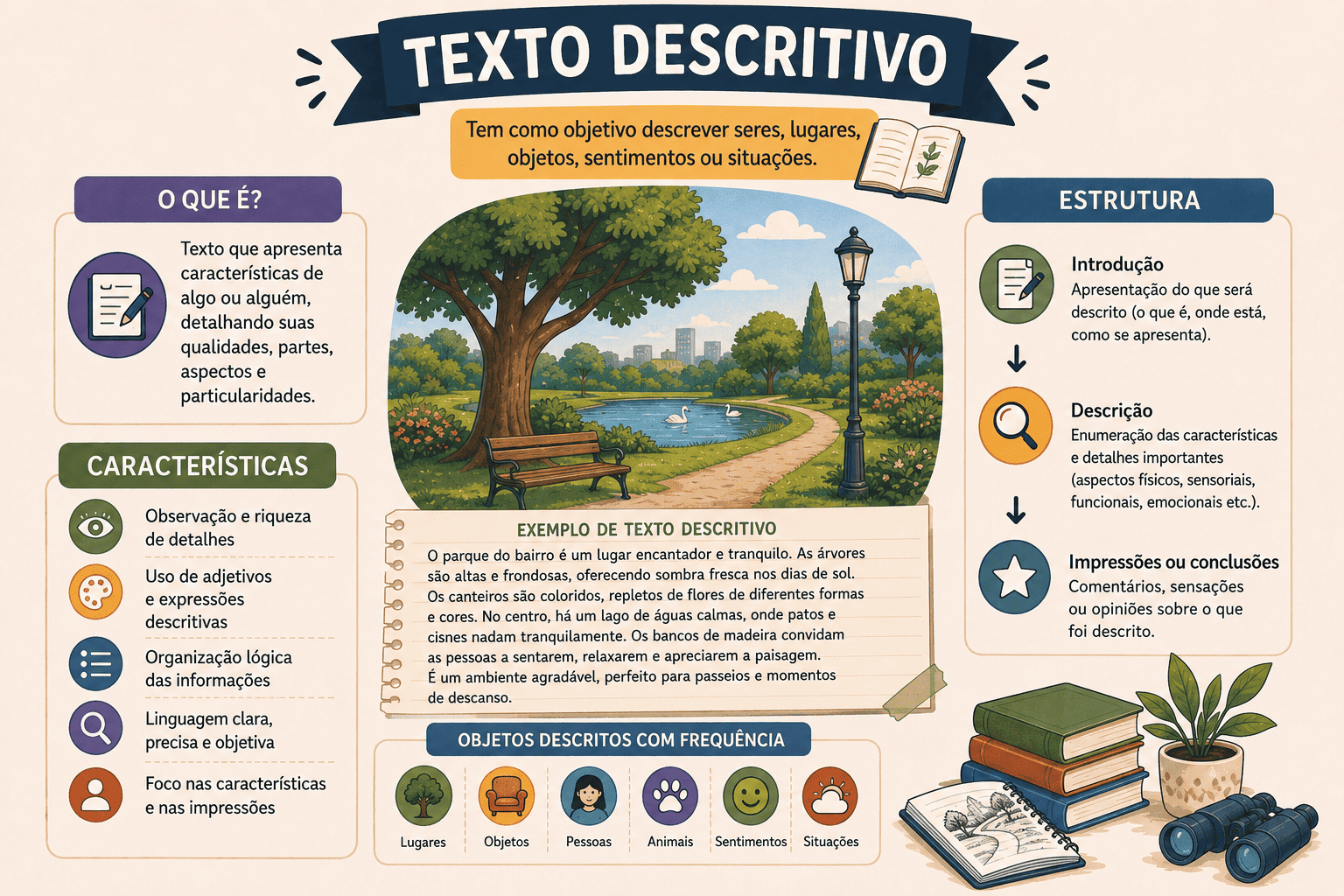 Texto Descritivo: O que é, Características, Tipos e Exemplos