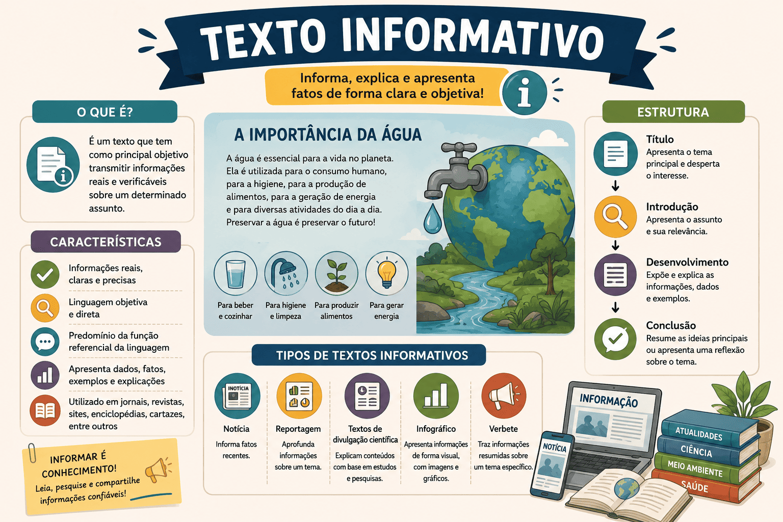 Texto Informativo: O que é, Características, Estrutura e Exemplos